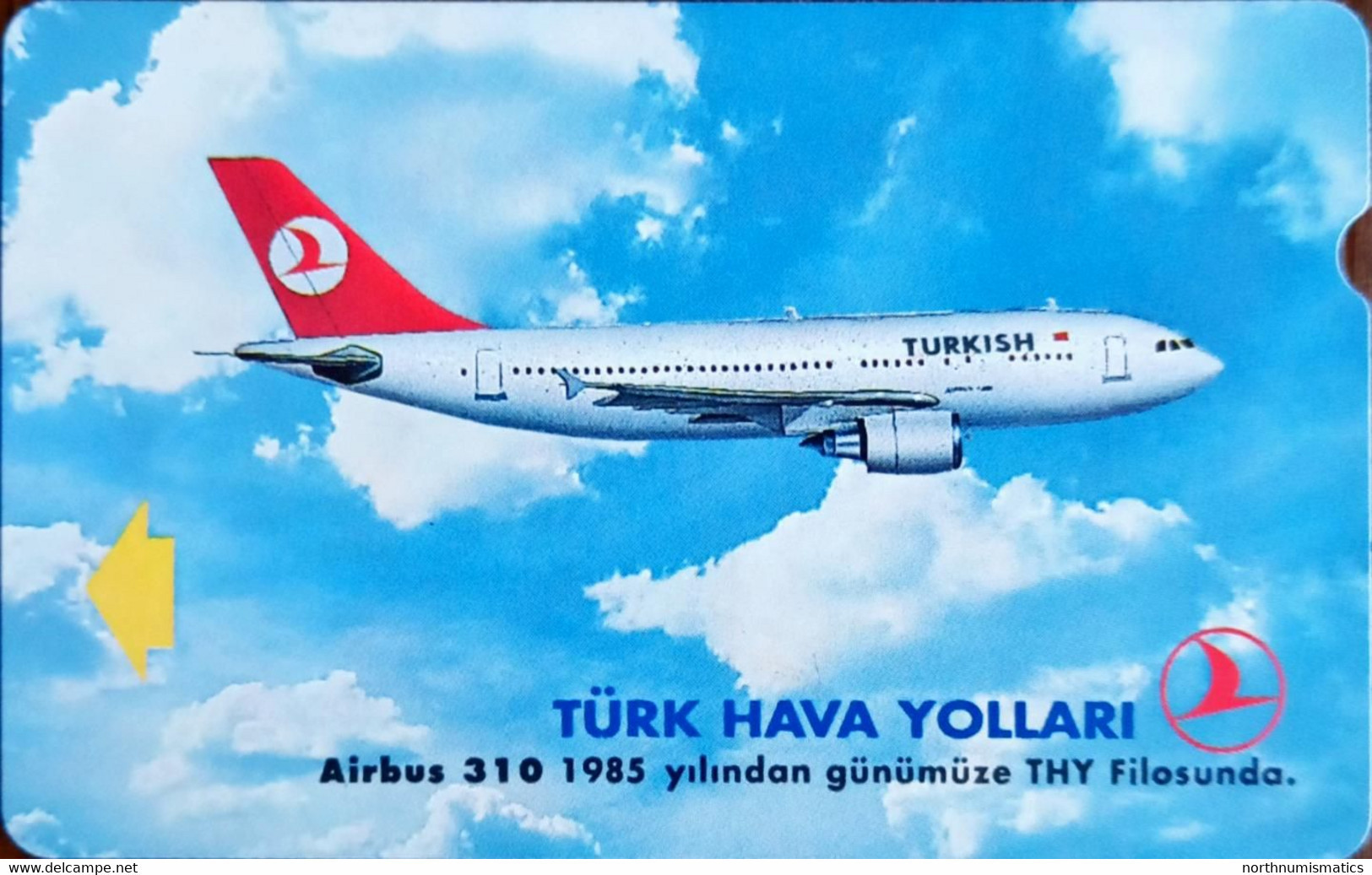Turkey Phonecards THY Aircafts Airbus 310 PTT 100 Units Unc - Collezioni