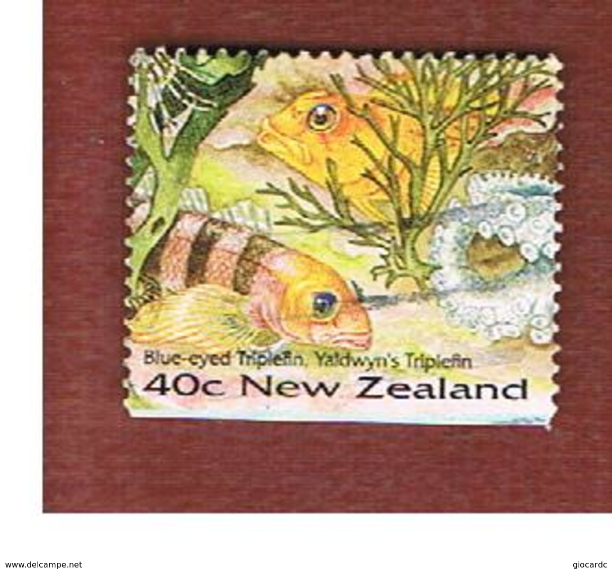 NUOVA ZELANDA (NEW ZEALAND) - SG 1966  -  1996   MARINE LIFE: TRIPLEFIN  -  USED° - Gebruikt