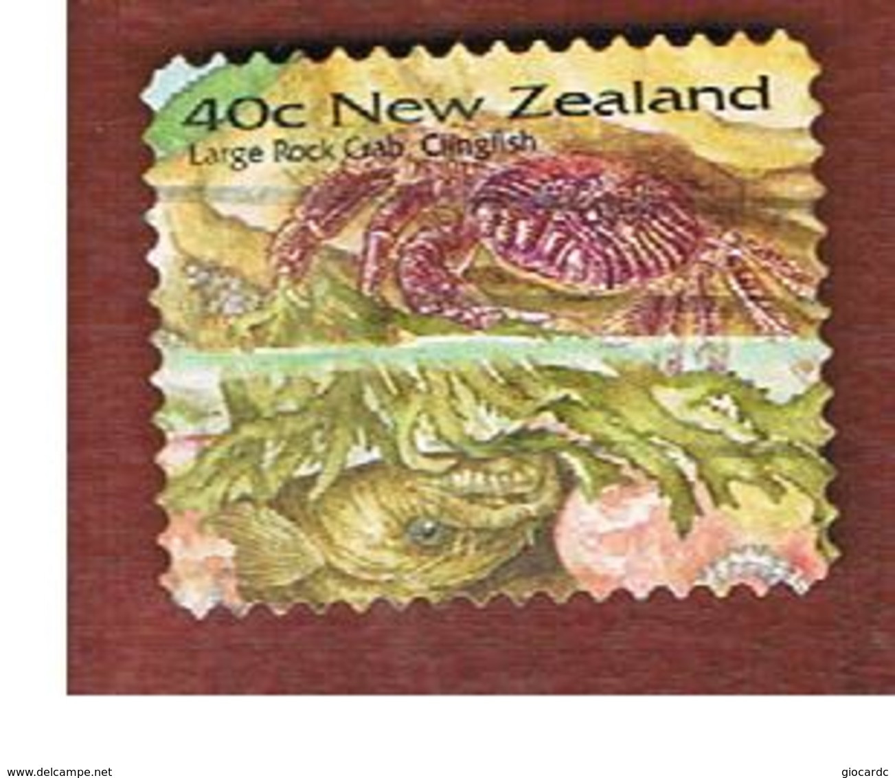 NUOVA ZELANDA (NEW ZEALAND) - SG 1972  -  1996   MARINE LIFE: CRAB  -  USED° - Gebraucht