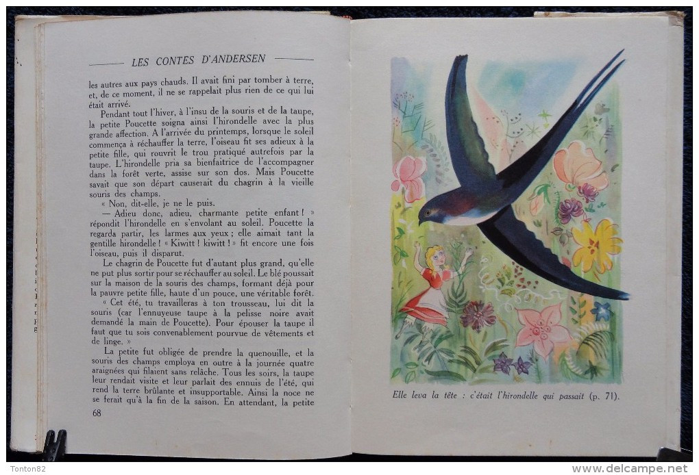 Contes d' Andersen - Bibliothèque Rouge et Or  N° 471 - ( 1960 ) .