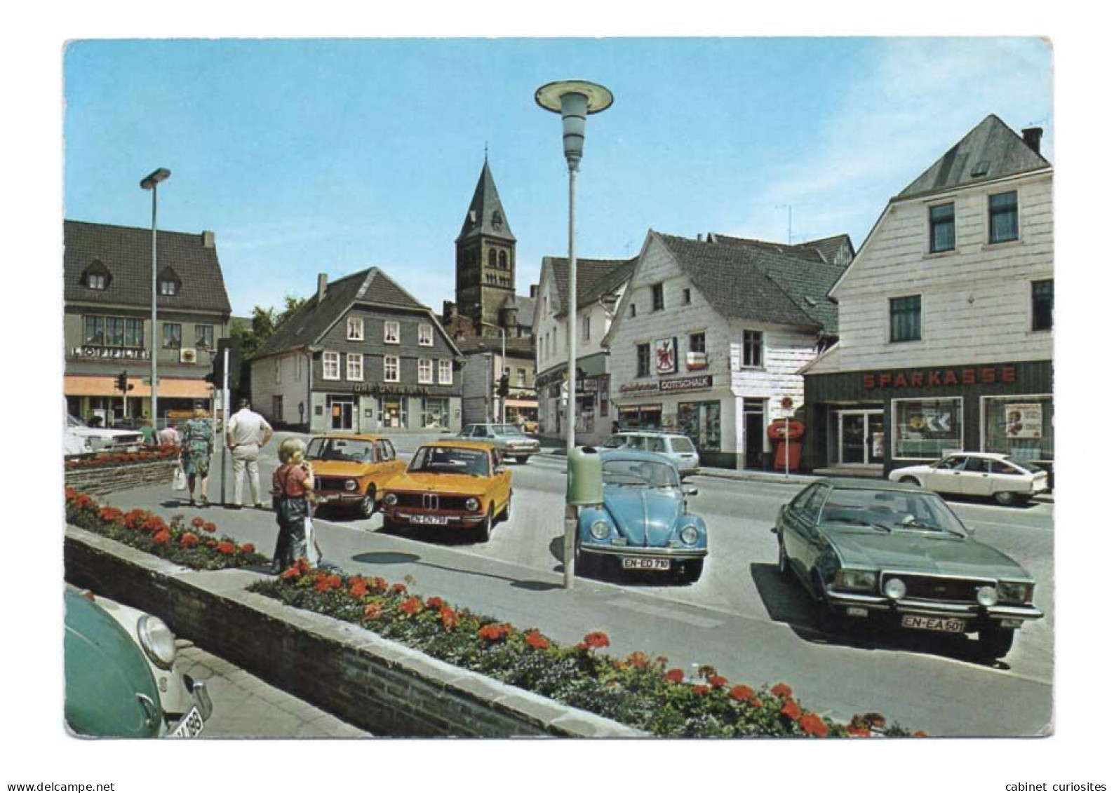 HERDECKE - Ruhr - Hauptstrasse Und Alte Stiftkirche - Gros Plan Sur Voitures  Coccinelle - Sparkasse - Arnsberg - Animée - Arnsberg