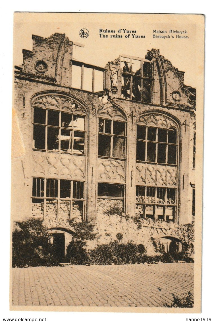 Ieper Maison Biebuyck Ruines Weltkrieg Ypres Htje - Ieper
