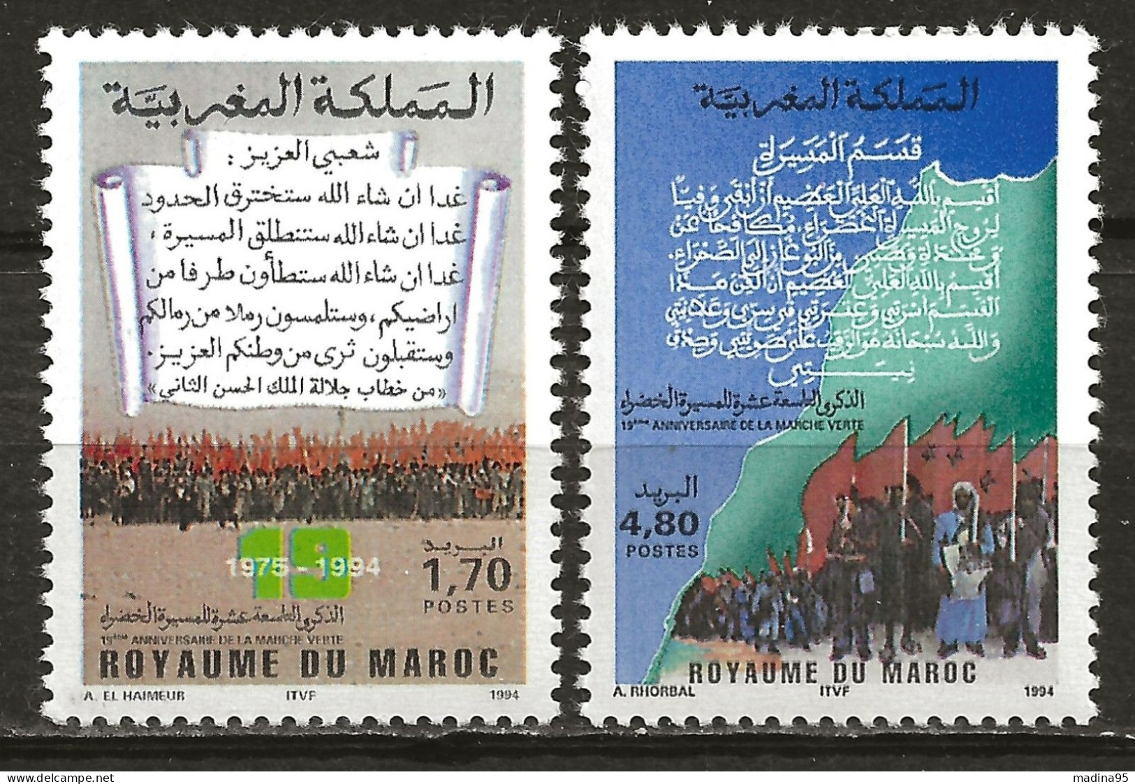 MAROC: **, N° YT 1170 Et 1171, TB - Marokko (1956-...)