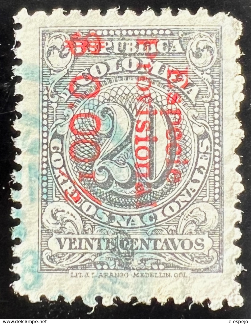 Kolumbien 1918: Surcharge ESPECIE PROVISIONAL On 1904/08 Issues Mi:CO 256-259 - Colombie