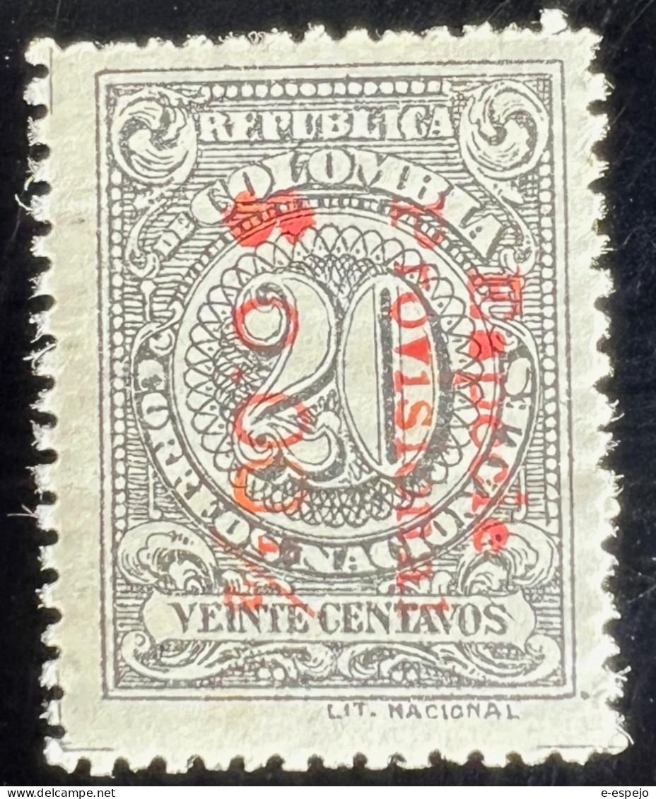 Kolumbien 1918: Surcharge ESPECIE PROVISIONAL On 1904/08 Issues Mi:CO 256-259 - Colombie