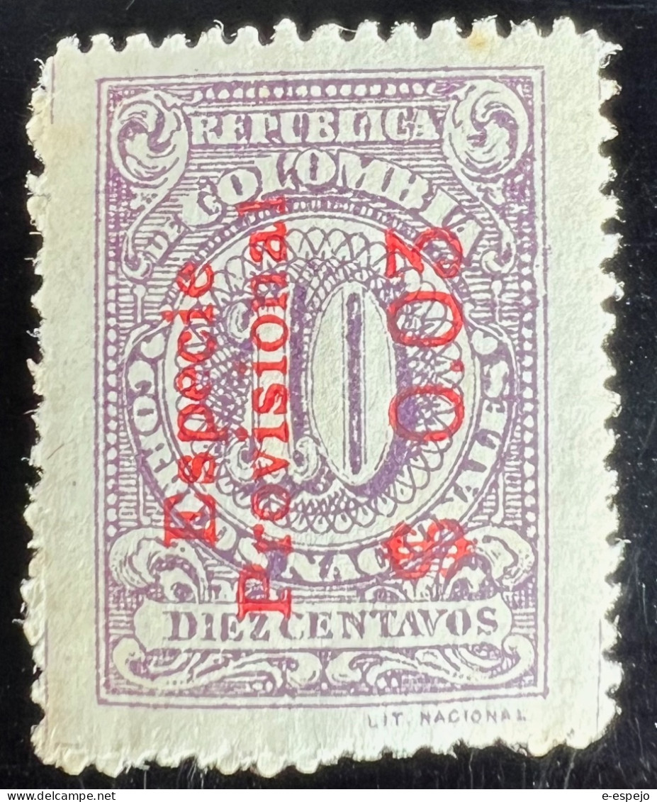 Kolumbien 1918: Surcharge ESPECIE PROVISIONAL On 1904/08 Issues Mi:CO 256-259 - Kolumbien