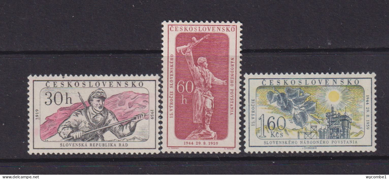 CZECHOSLOVAKIA  - 1959 Slovak Uprising Set Never Hinged Mint - Nuevos