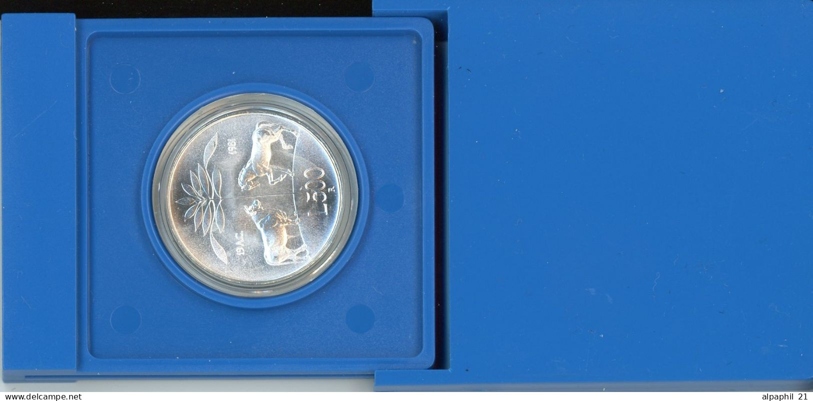 1981 Italy 500L Silver Coin PUBLIO VIRGILIO Marone UNC/BU In Official Closed BOX - Commemorative