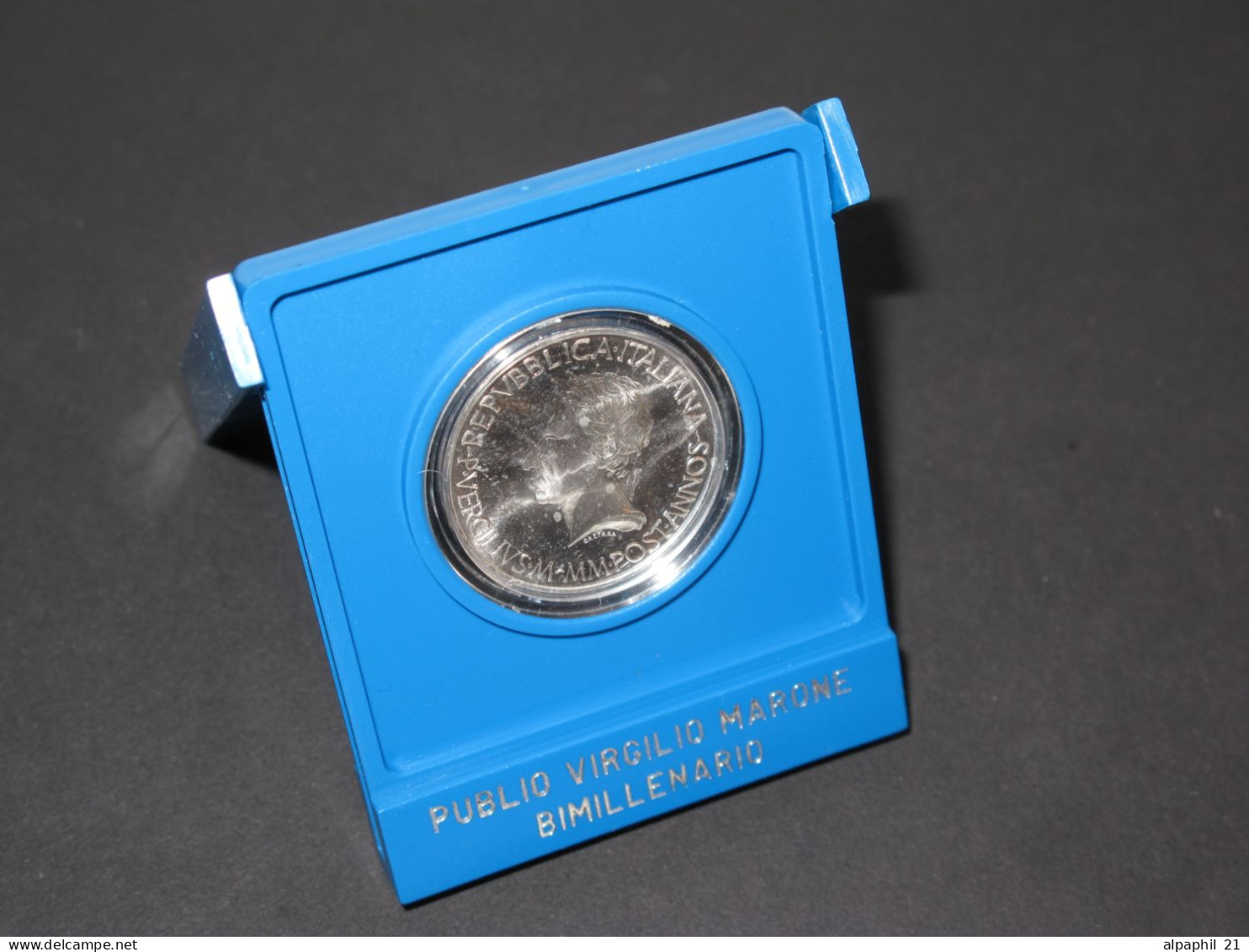1981 Italy 500L Silver Coin PUBLIO VIRGILIO Marone UNC/BU In Official Closed BOX - Herdenking