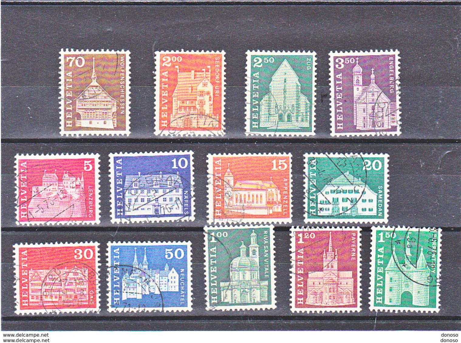 SUISSE 1967-1968 Série Courante Yvert  795-798 + 815-823 Oblitérés, Cote : 2,75 Euros - Oblitérés