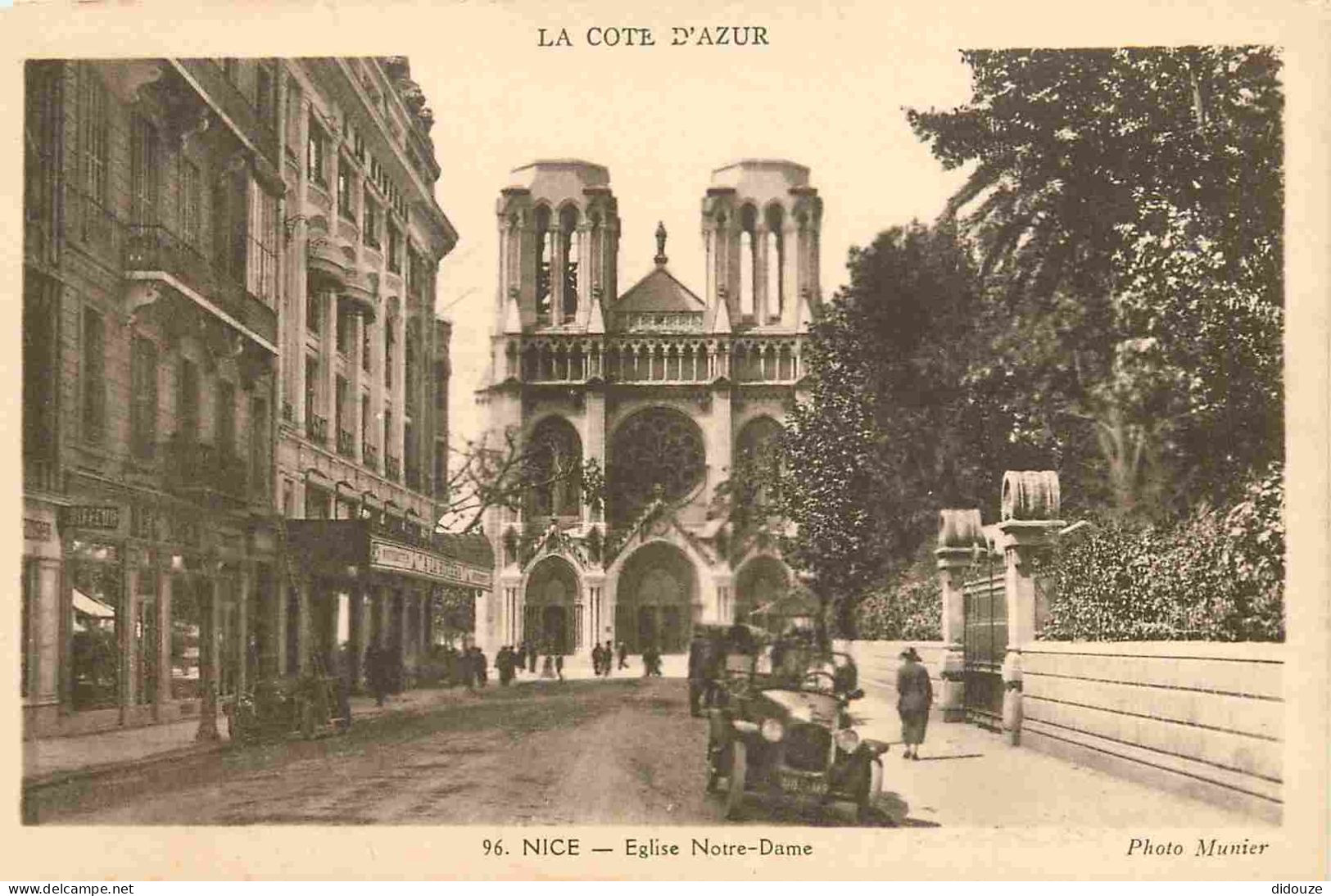 06 - Nice - Eglise Notre Dame - Animée - Automobiles - CPA - Voir Scans Recto-Verso - Transport (road) - Car, Bus, Tramway