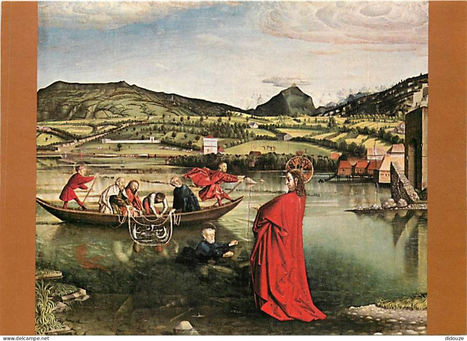 Art - Peinture Religieuse - Conrad Witz - La Pêche Miraculeuse 1444 - CPM - Carte Neuve - Voir Scans Recto-Verso - Gemälde, Glasmalereien & Statuen