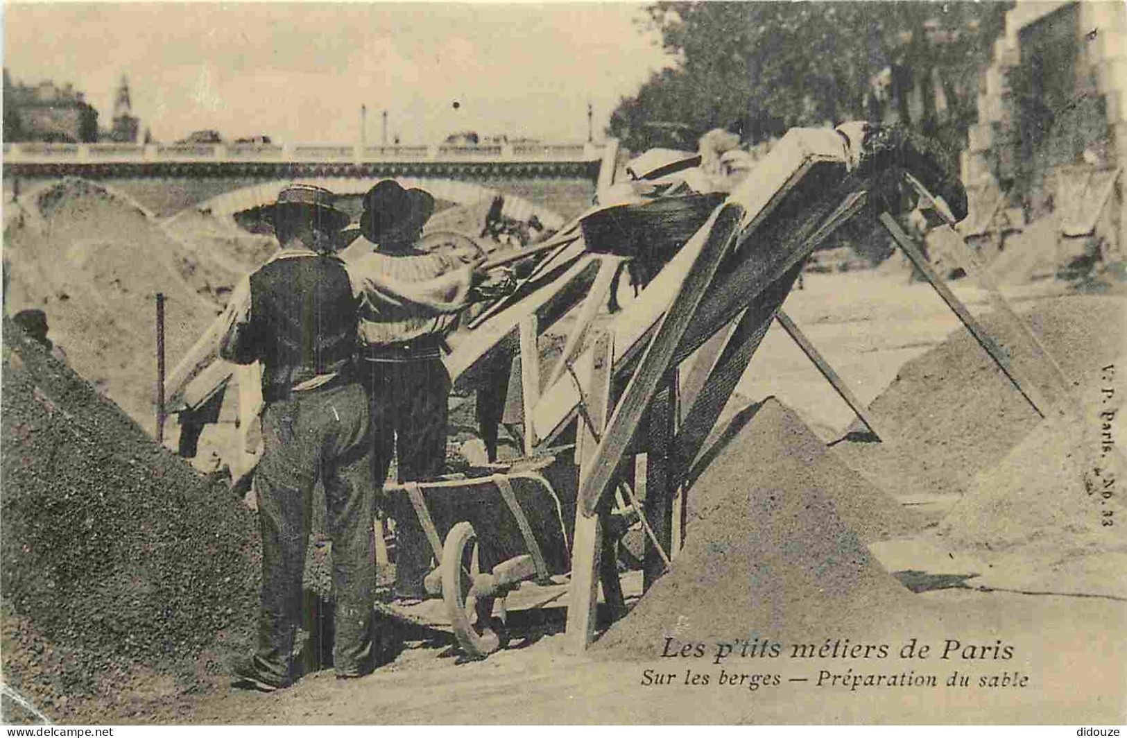 Reproduction CPA - 75 Paris - Les P'tits Métiers De Paris - Sur Les Berges - Préparation Du Sable - CPM Format CPA - Car - Artesanos De Páris