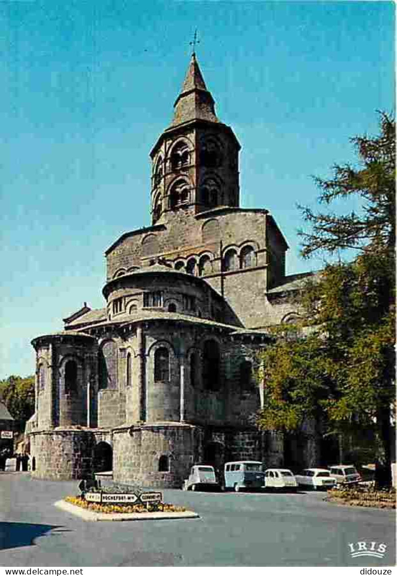 Automobiles - Orcival - Eglise Romane - CPM - Voir Scans Recto-Verso - Voitures De Tourisme