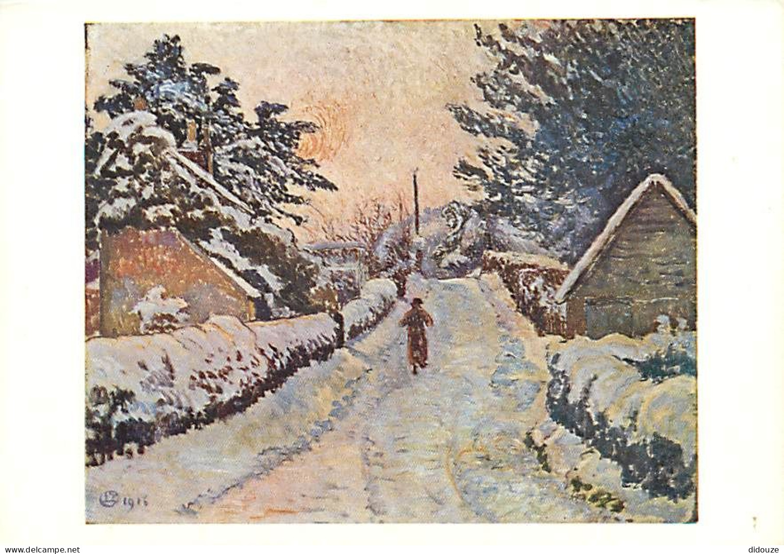 Art - Peinture - Lucien Pissarro - Ivy Cottage, Coldharbour : Sun And Snow 1916 - Carte Neuve - CPM - Voir Scans Recto-V - Pittura & Quadri