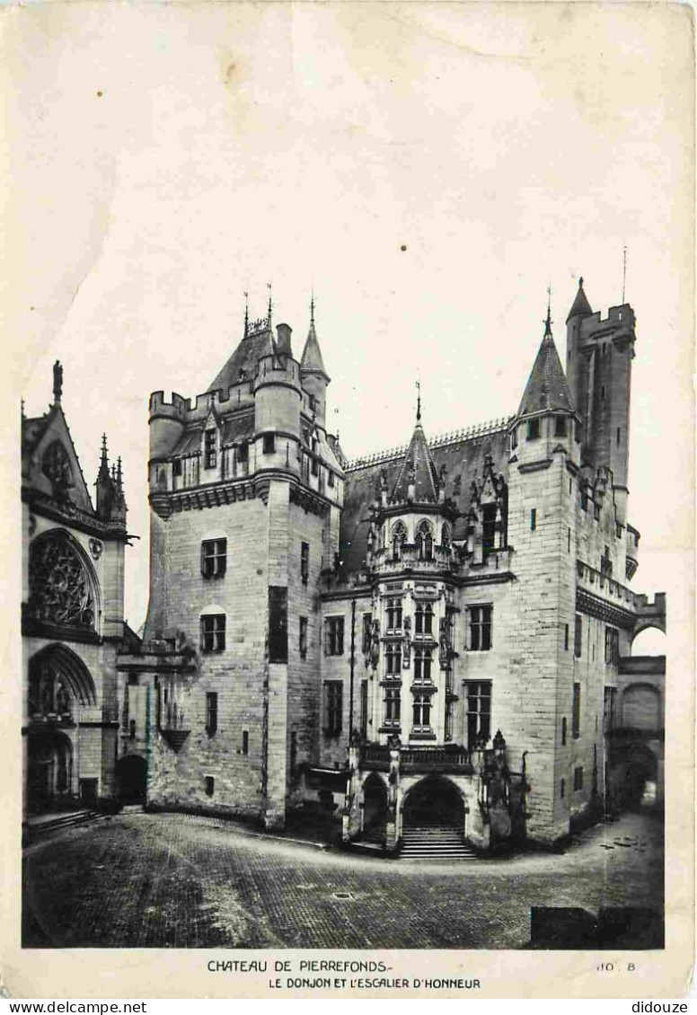 60 - Pierrefonds - Le Chateau - Le Donjon Et L'escalier D'honneur - CPSM Grand Format - Voir Scans Recto-Verso - Pierrefonds