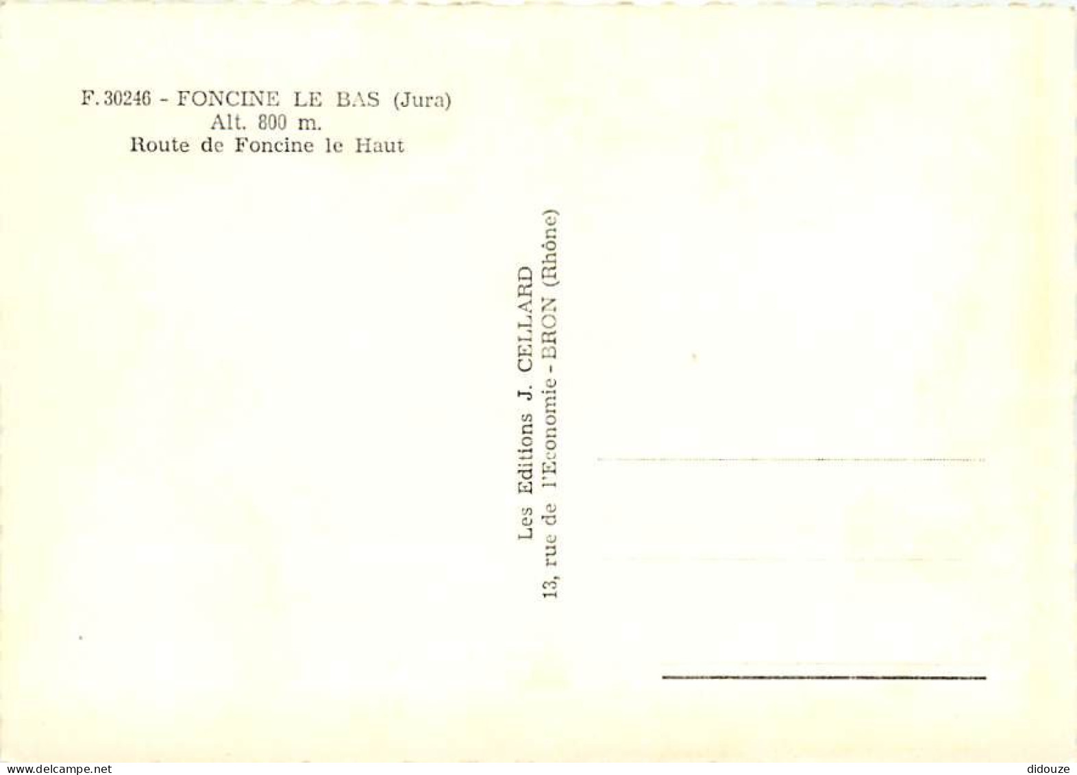 39 - Foncine Le Bas - Route De Foncine Le Haut - Hiver - Neige - Carte Dentelée - CPSM Grand Format - Carte Neuve - Voir - Sonstige & Ohne Zuordnung