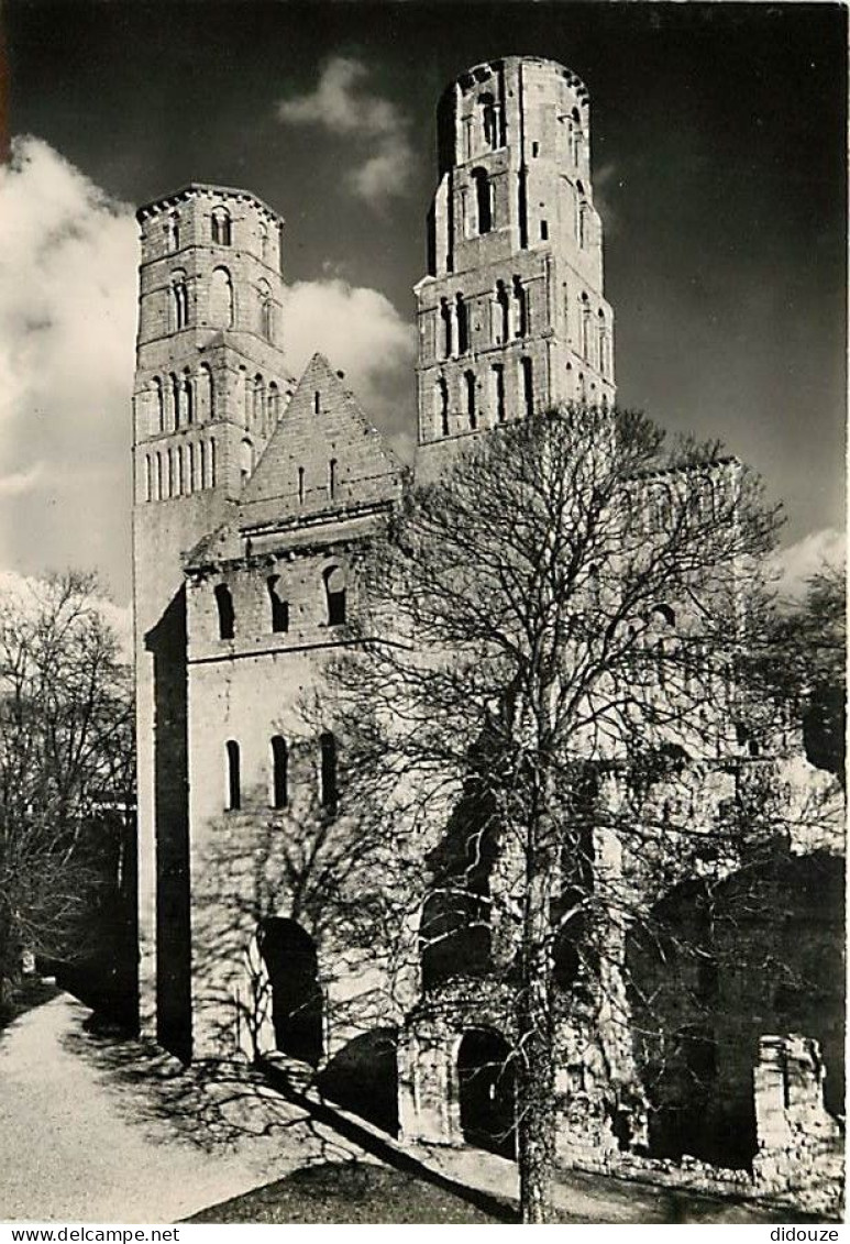 76 - Jumièges - Les Ruines De L'Abbaye - Façade Occidentale De L'église Notre-Dame - Mention Photographie Véritable - CP - Jumieges