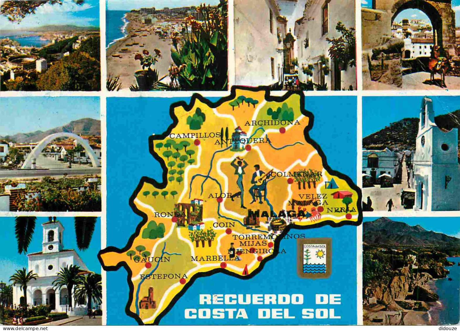 Espagne - Espana - Andalucia - Costa Del Sol - Multivues - Carte Géographique - CPM - Voir Scans Recto-Verso - Altri & Non Classificati