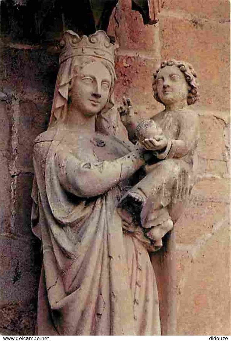 Art - Art Religieux - Abbaye Notre Dame De Aimpont - Vierge Du Portail - CPM - Voir Scans Recto-Verso - Paintings, Stained Glasses & Statues
