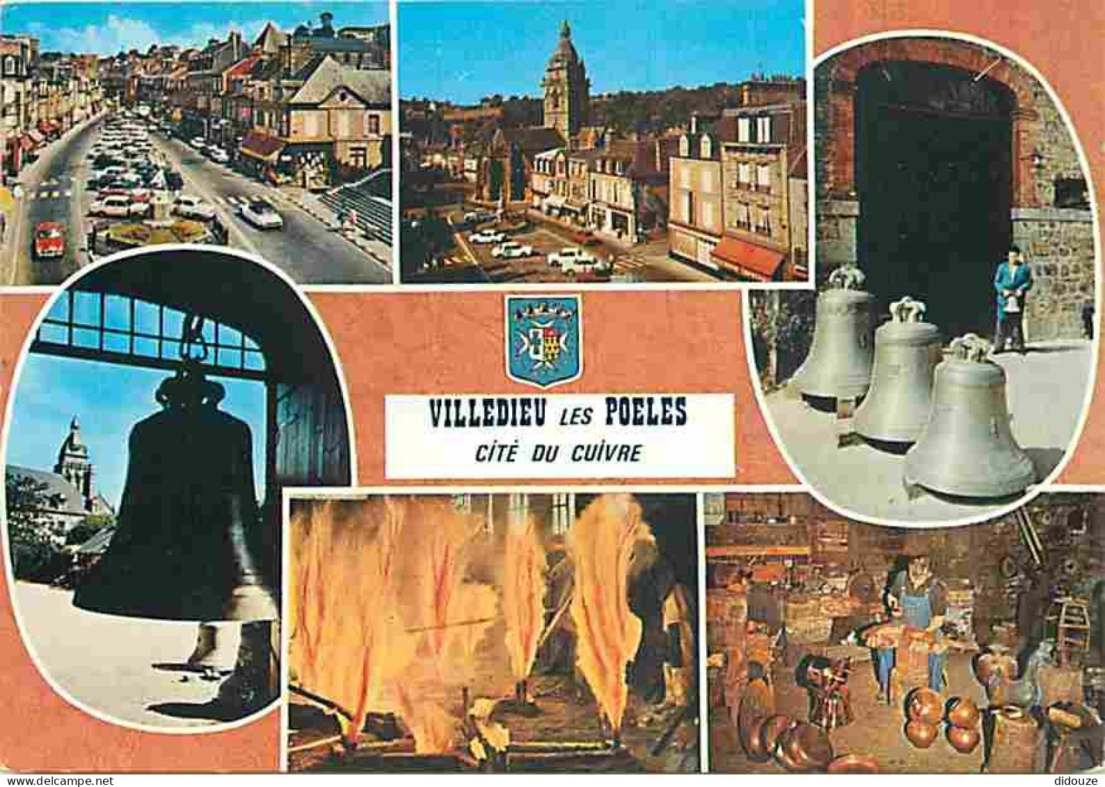 50 - Villedieu Les Poeles - Multivues - Cloches - Automobiles - CPM - Voir Scans Recto-Verso - Villedieu