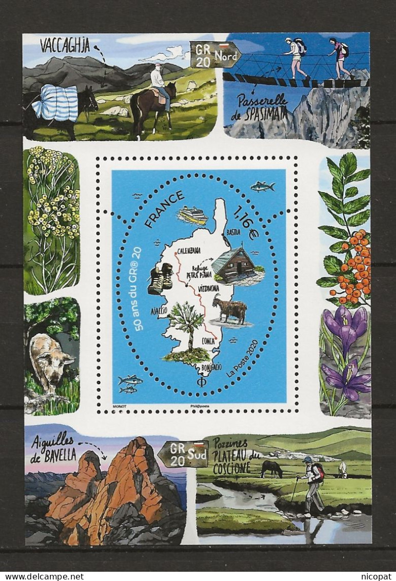 FRANCE MNH ** Bloc 149 Sport Corse Parcours Du GR Randonnées (5407A) - Ungebraucht