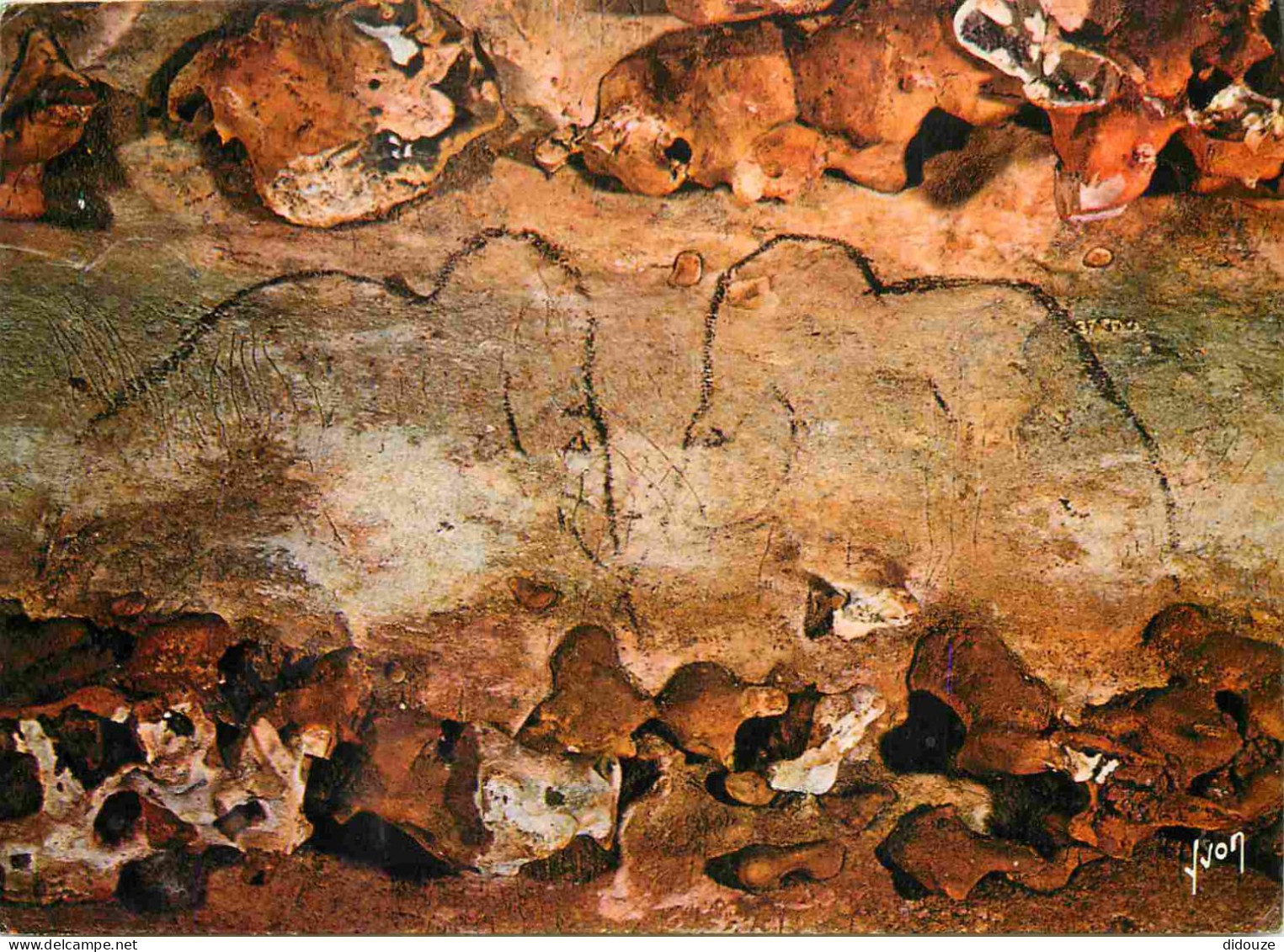 24 - Grotte De Rouffignac - Deux Mammouths Affrontés - Art Préhistorique - Préhistoire - CPM - Voir Scans Recto-Verso - Sonstige & Ohne Zuordnung