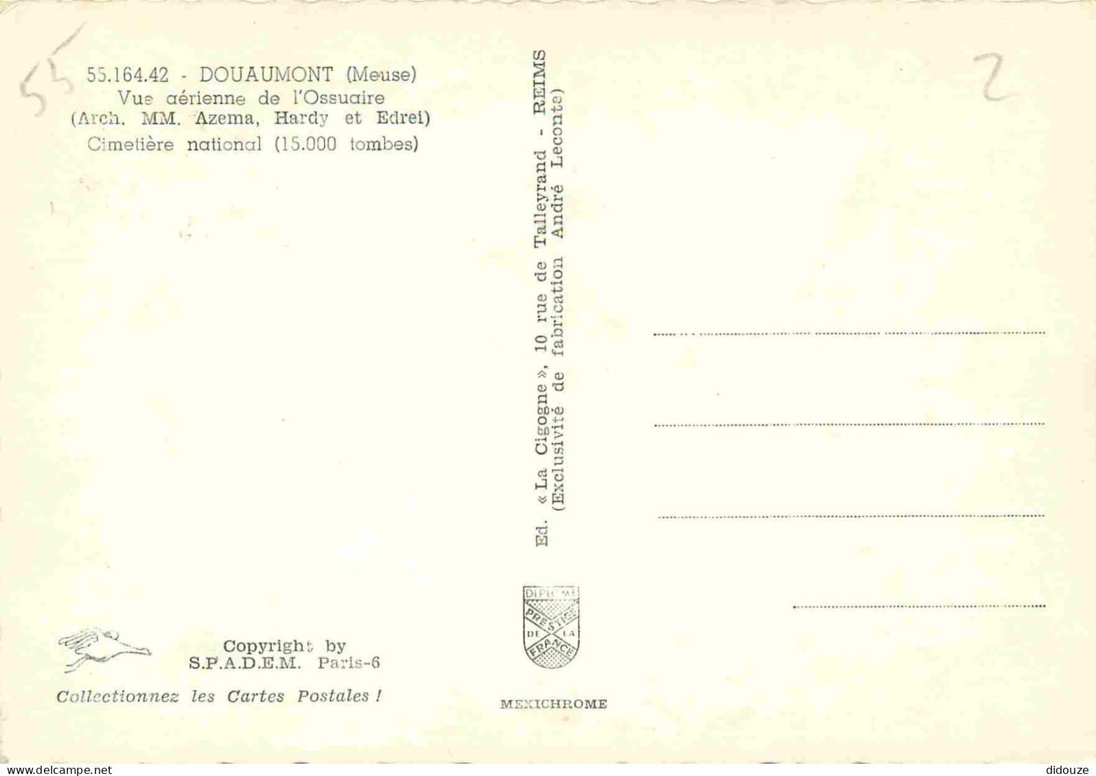 55 - Douaumont - L'Ossuaire De Douaumont - Le Cimetière National Militaire - Vue Aérienne - Carte Dentelée - CPSM Grand  - Douaumont