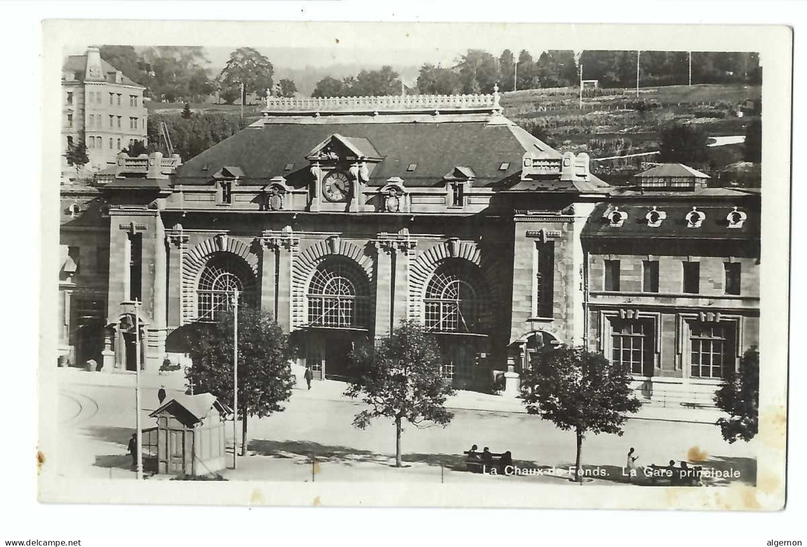 32392 - La Chaux-de-Fonds La Gare Principale + Cachet Exposition D'horlogerie 1932 - La Chaux-de-Fonds