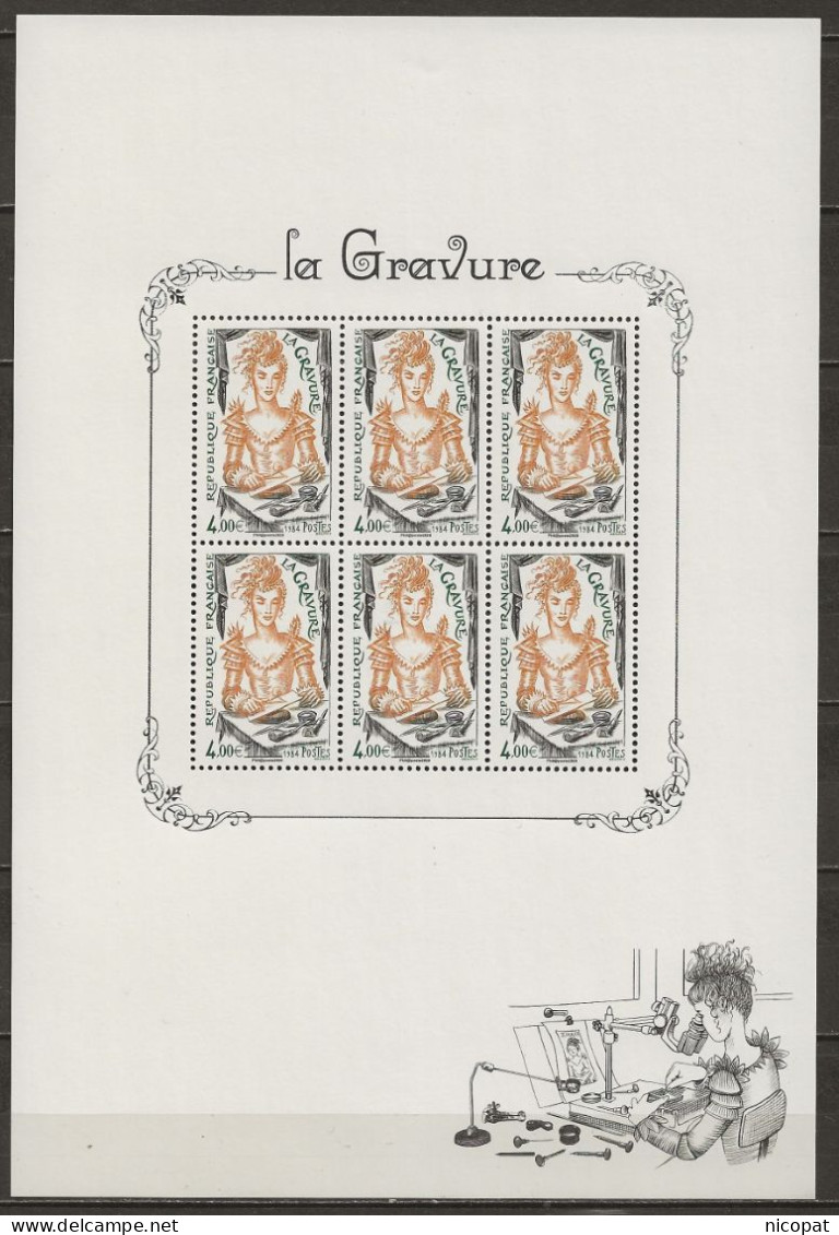 FRANCE MNH ** Bloc 150 (5408 A) La Gravure - Ungebraucht