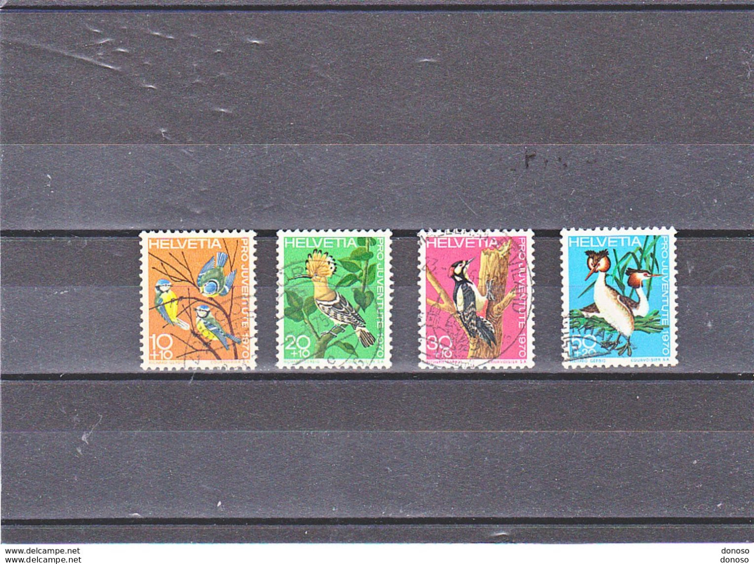 SUISSE 1970 OISEAUX Yvert 868-871, Michel 936-939 Oblitérés - Usados