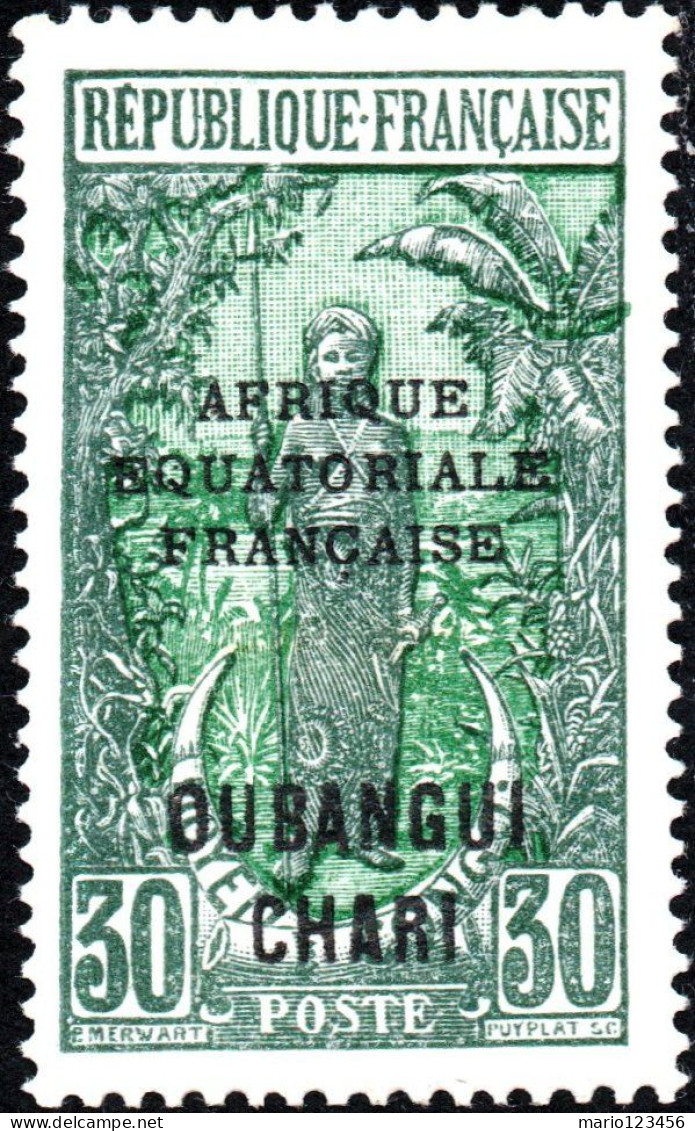 UBANGI-SHARI, COSTUMI LOCALI, 1927, NUOVI (MLH*) Mi:FR-OU 63, Scott:FR-OU 53, Yt:FR-OU 75 - Nuovi