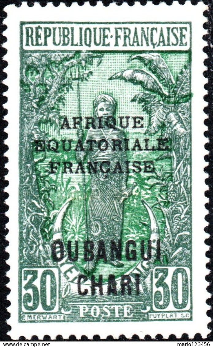 UBANGI-SHARI, COSTUMI LOCALI, 1927, NUOVI (MLH*) Mi:FR-OU 63, Scott:FR-OU 53, Yt:FR-OU 75 - Unused Stamps