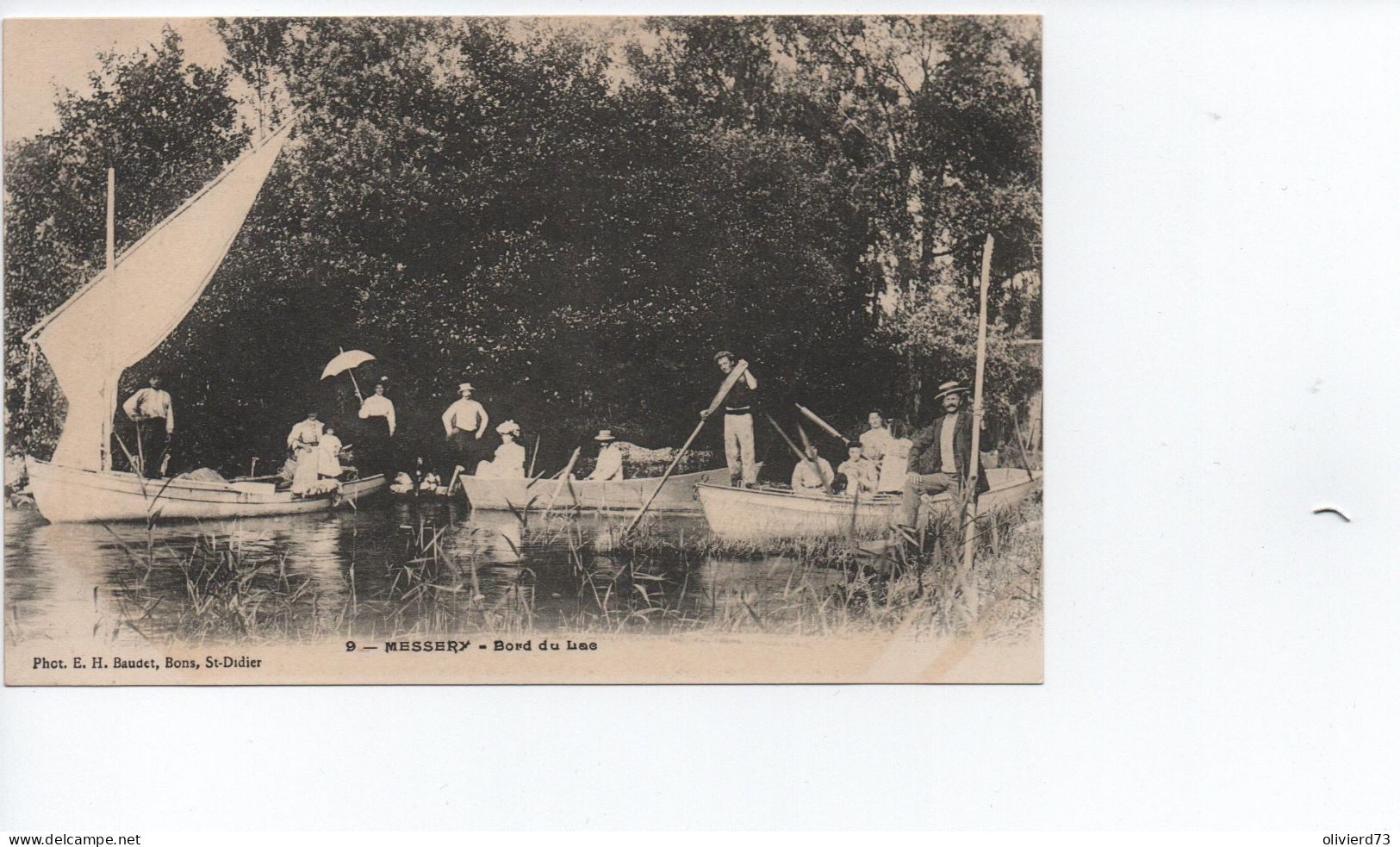 Cpa - 74 - Messery - Peu Courante Bord Du Lac - Photo Baudet N°9 -  A VOIR - Messery