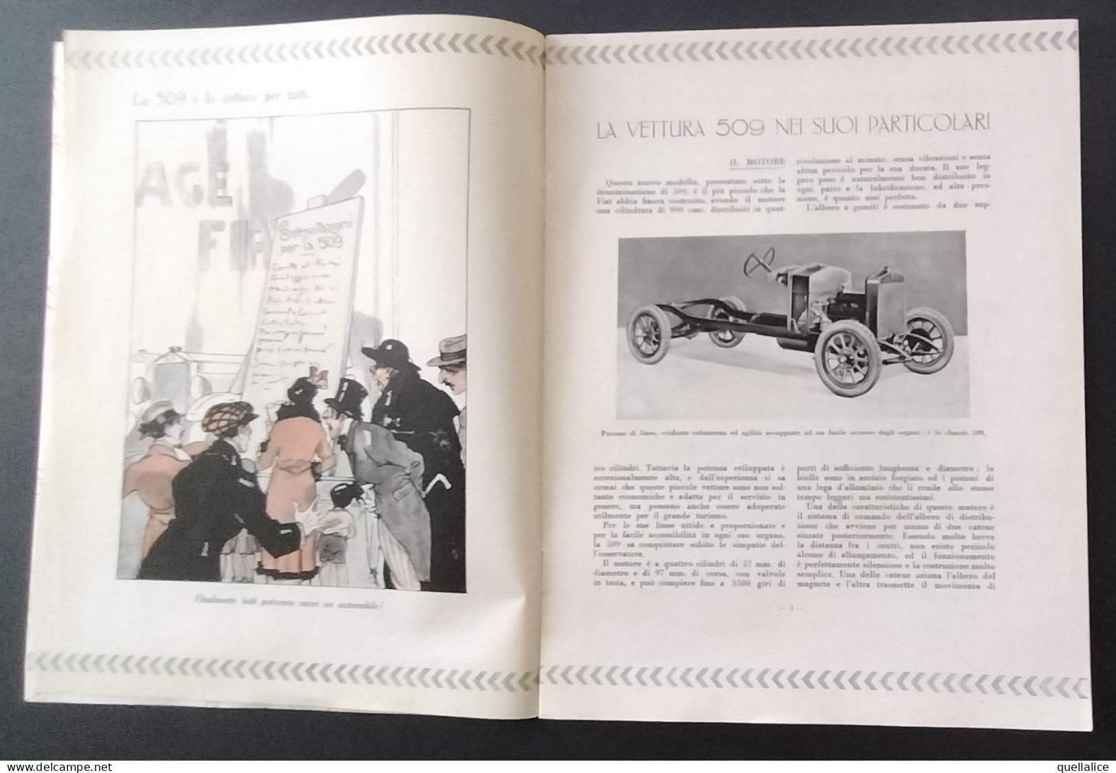 03901 "RIVISTA FIAT - MARZO/APRILE 1925 - ANNO VI N° 3/4 - NUMERO MONOGRAFICO DEDICATO AL LANCIO DELLA FIAT 509" ORIG. - Moteurs