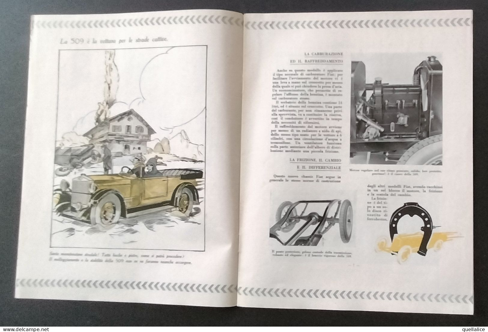 03901 "RIVISTA FIAT - MARZO/APRILE 1925 - ANNO VI N° 3/4 - NUMERO MONOGRAFICO DEDICATO AL LANCIO DELLA FIAT 509" ORIG.