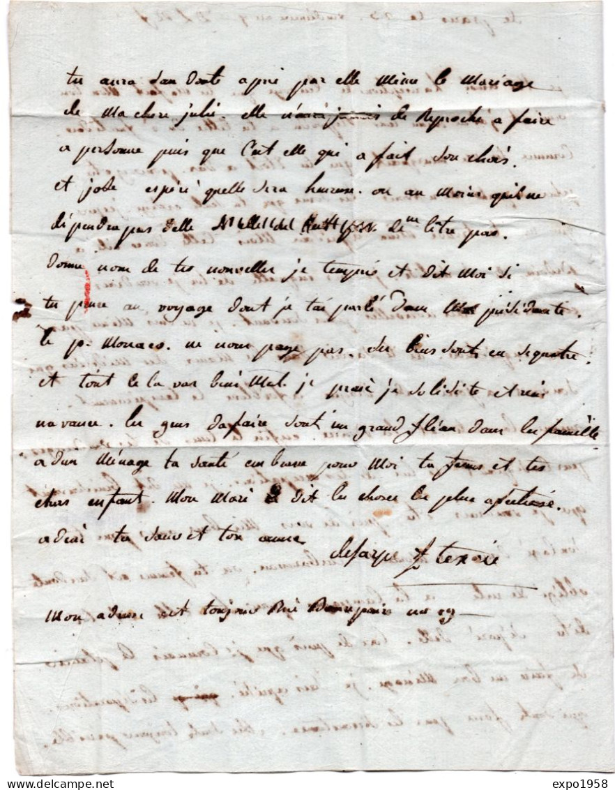 Prefilatelia Lettre De Paris A Dax / 1799 - ....-1700: Precursores