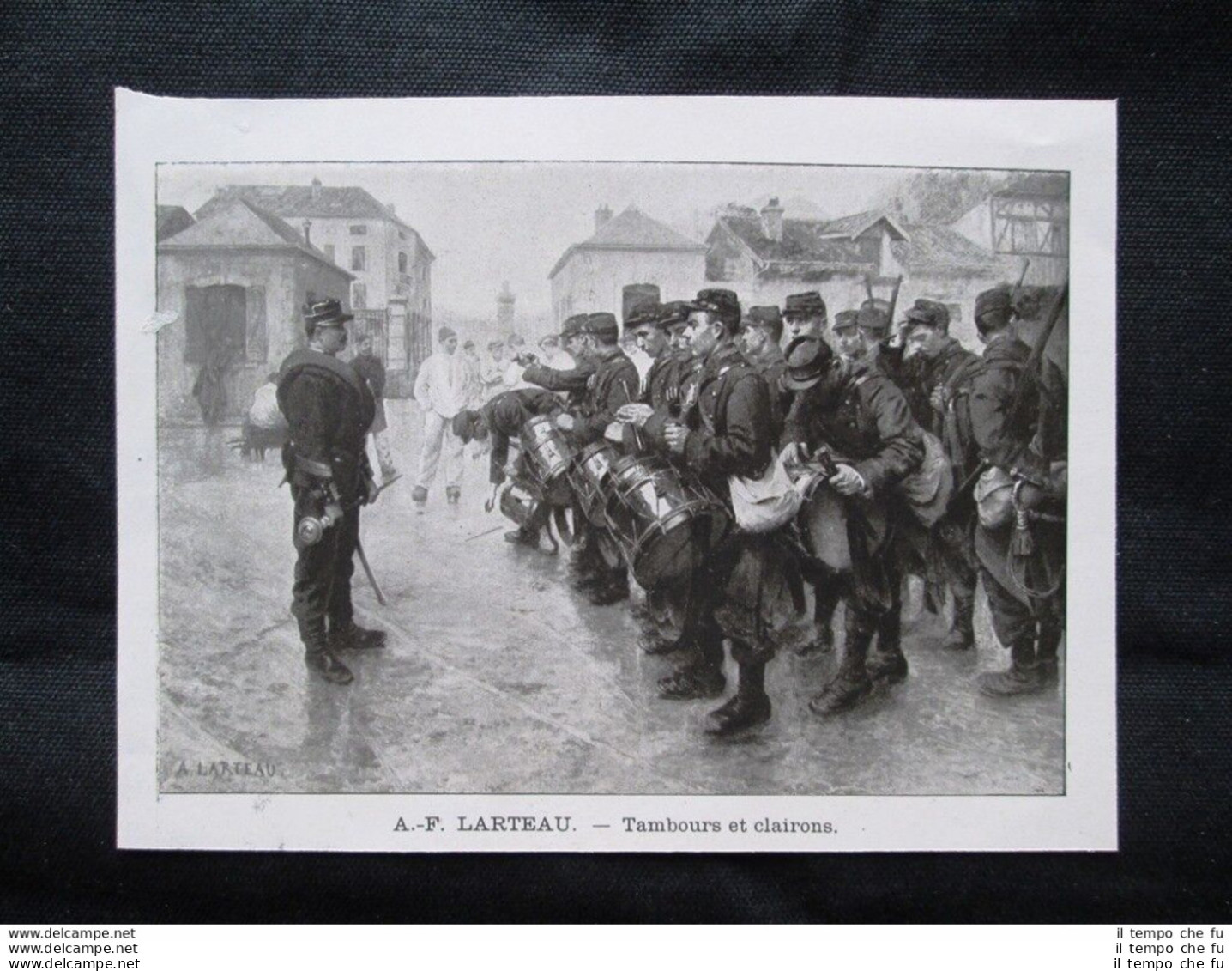 A. F. Larteau - Tamburi E Trombe Stampa Del 1905 - Otros & Sin Clasificación