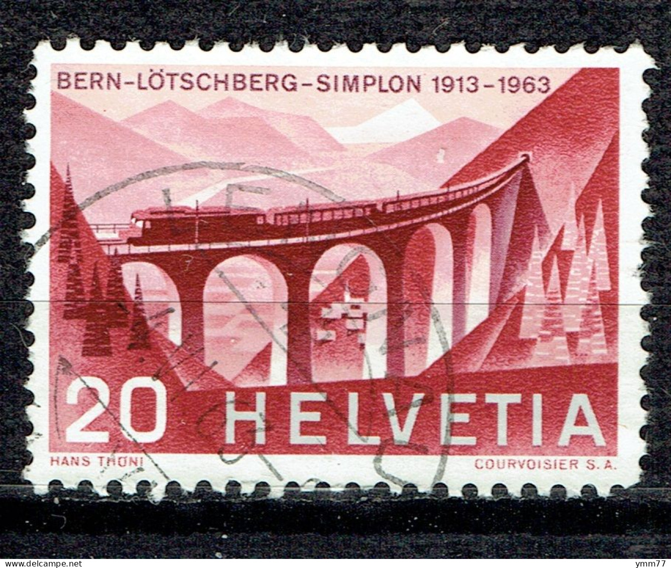 Série De Propagande : Cinquantenaire Du Chemin De Fer Du Lötschberg - Used Stamps