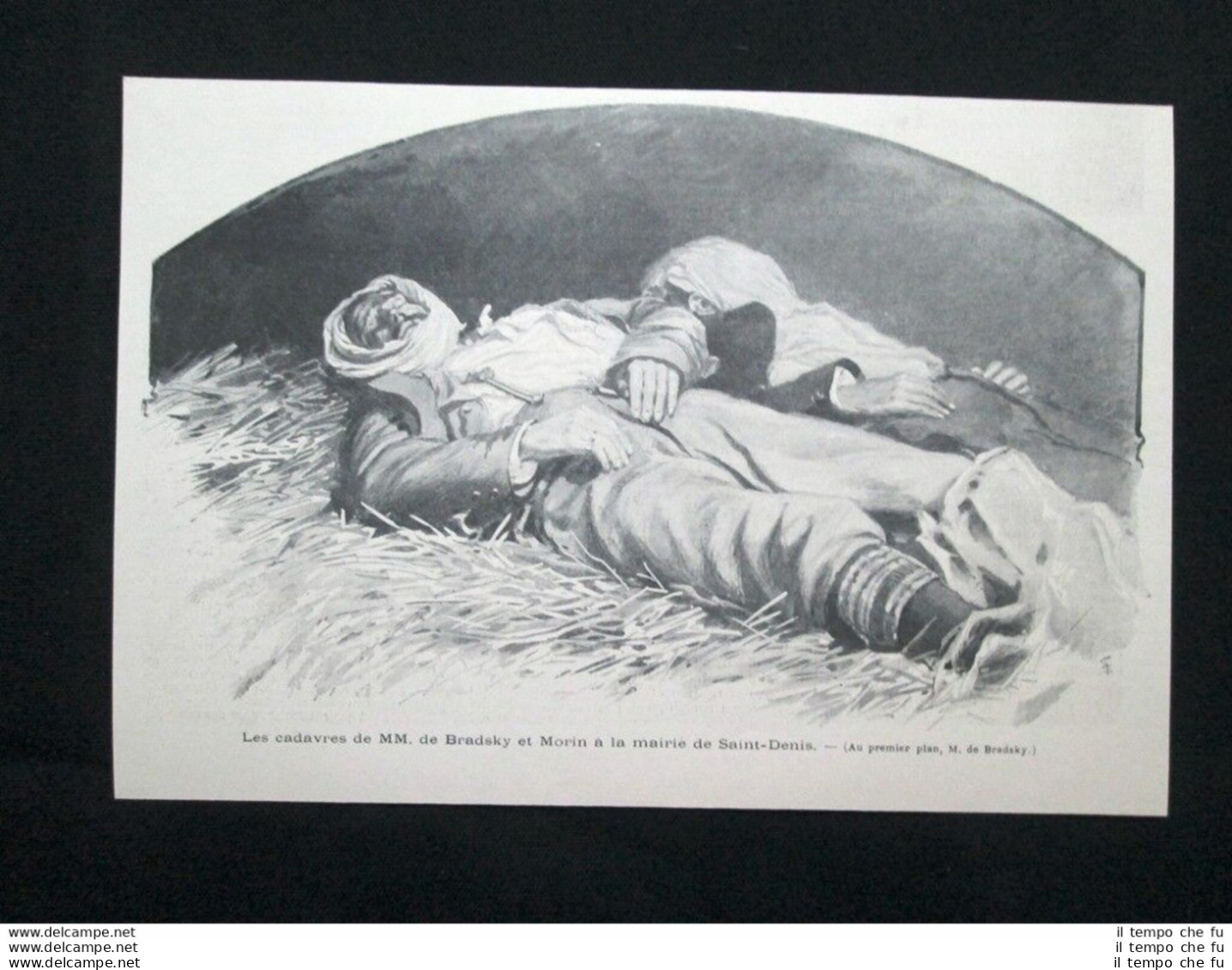 Cadaveri Di Signori De Bradsky E Morin, Municipio Di Saint-Denis Stampa Del 1902 - Altri & Non Classificati