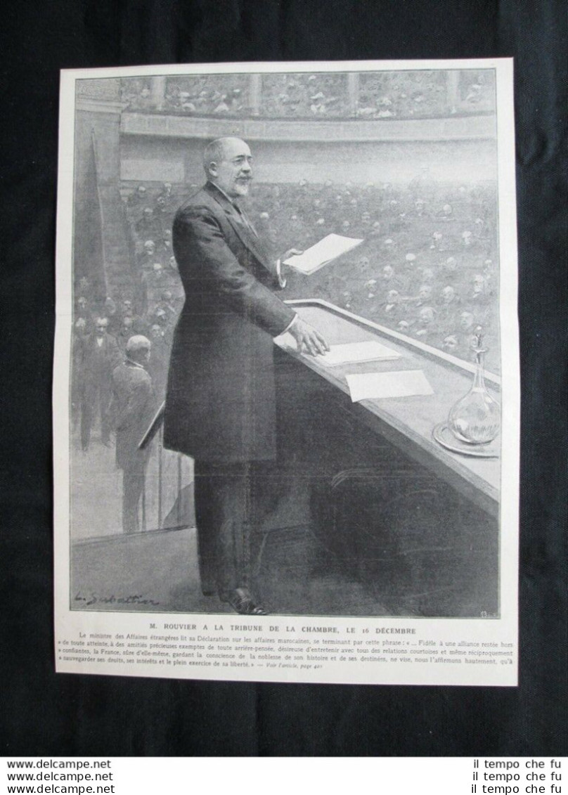 Ministro Affari Esteri Di Francia Rouvier, Tribuna Della Camera,16 Dicembre 1905 - Otros & Sin Clasificación