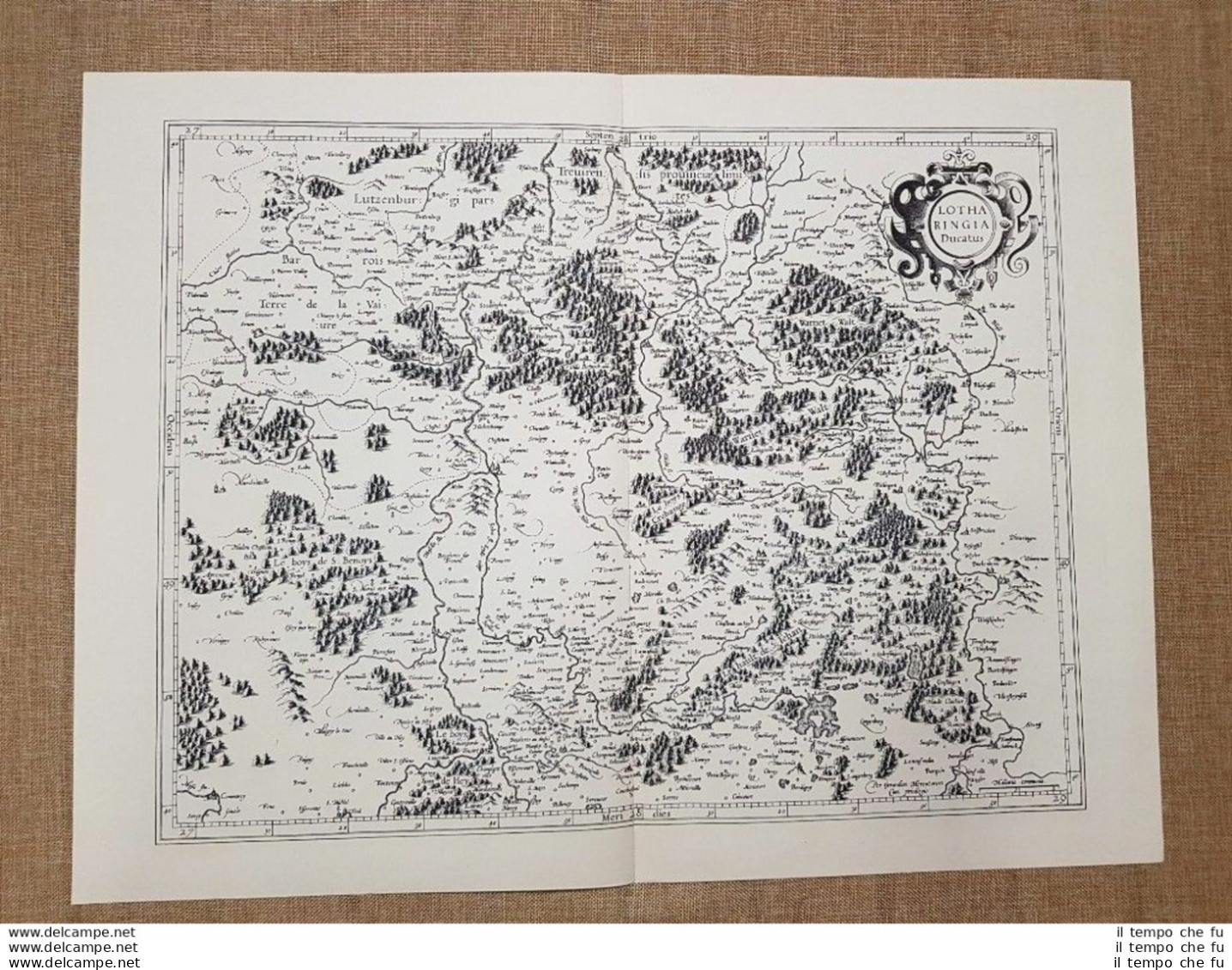 Carta Geografica O Mappa Lotharingiae Ducatus Pars Anno 1650 Ristampa - Geographical Maps