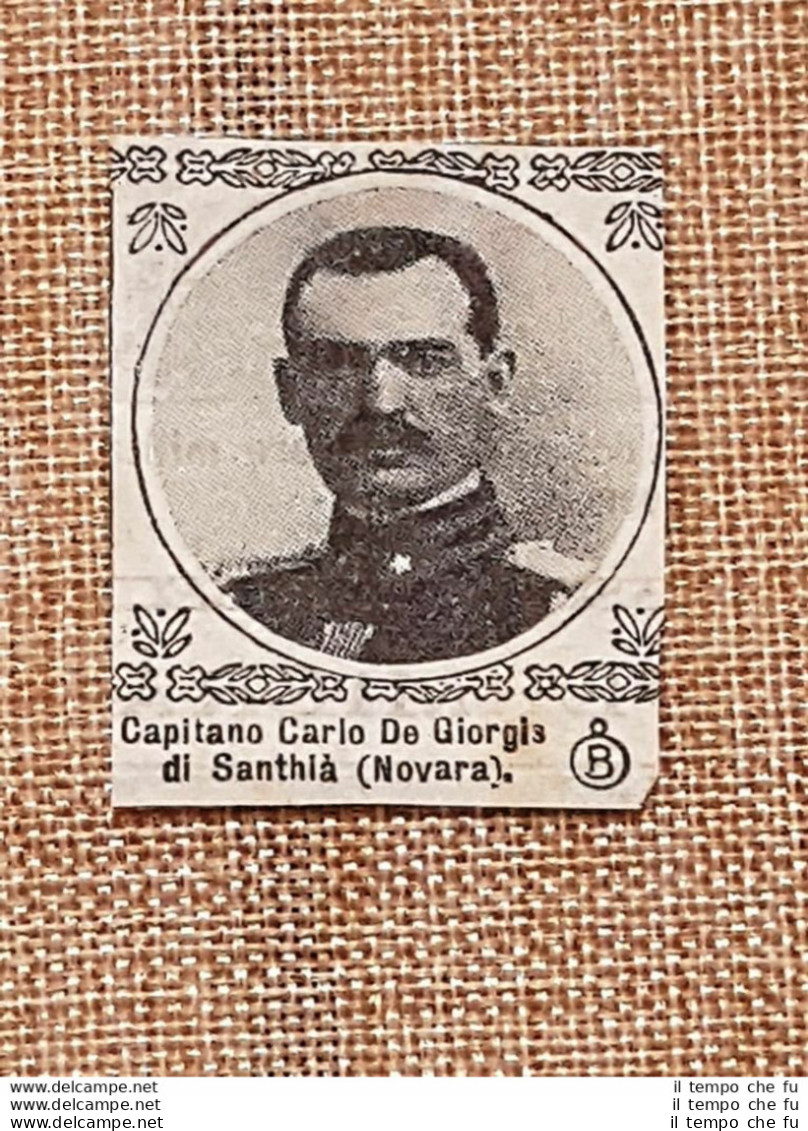 Decorato Al Valore Nel 1917 Carlo De Giorgis Di Santhià Medaglia Di Bronzo WW1 - Altri & Non Classificati