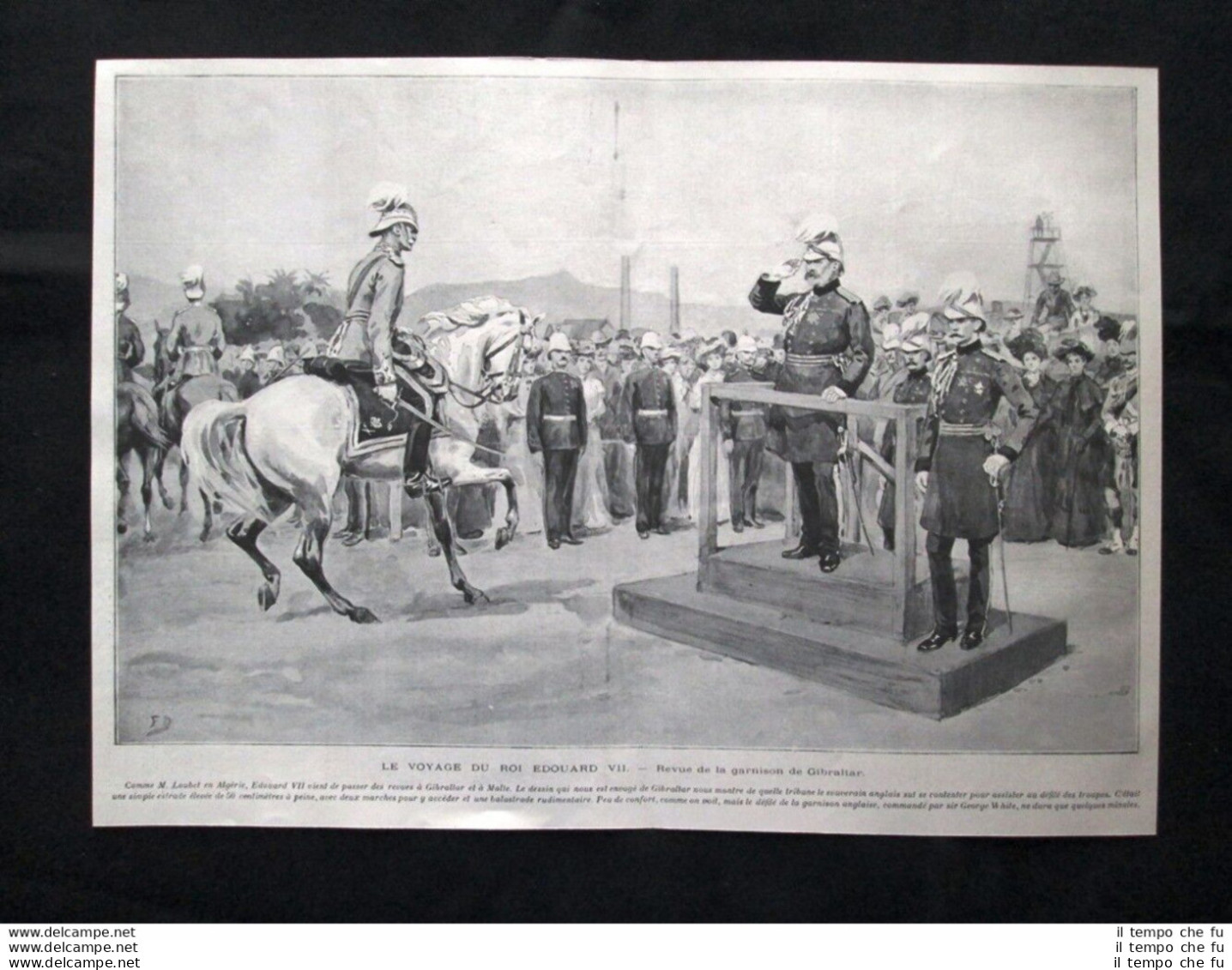 Re D'Inghilterra Edoardo VII - Rivista Presidio Di Gibilterra Stampa Del 1903 - Sonstige & Ohne Zuordnung