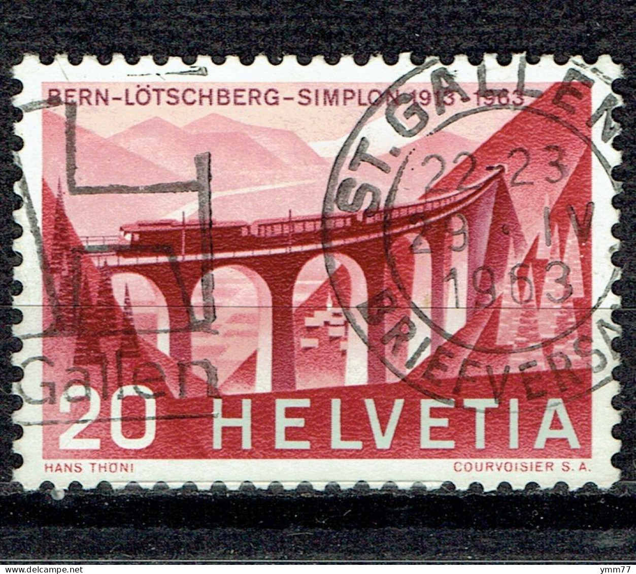 Série De Propagande : Cinquantenaire Du Chemin De Fer Du Lötschberg - Used Stamps