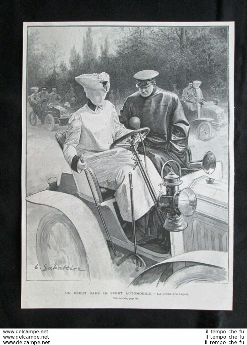 Debutto Nello Sport Automobilistico - La Prima Lezione Stampa Del 1903 - Other & Unclassified