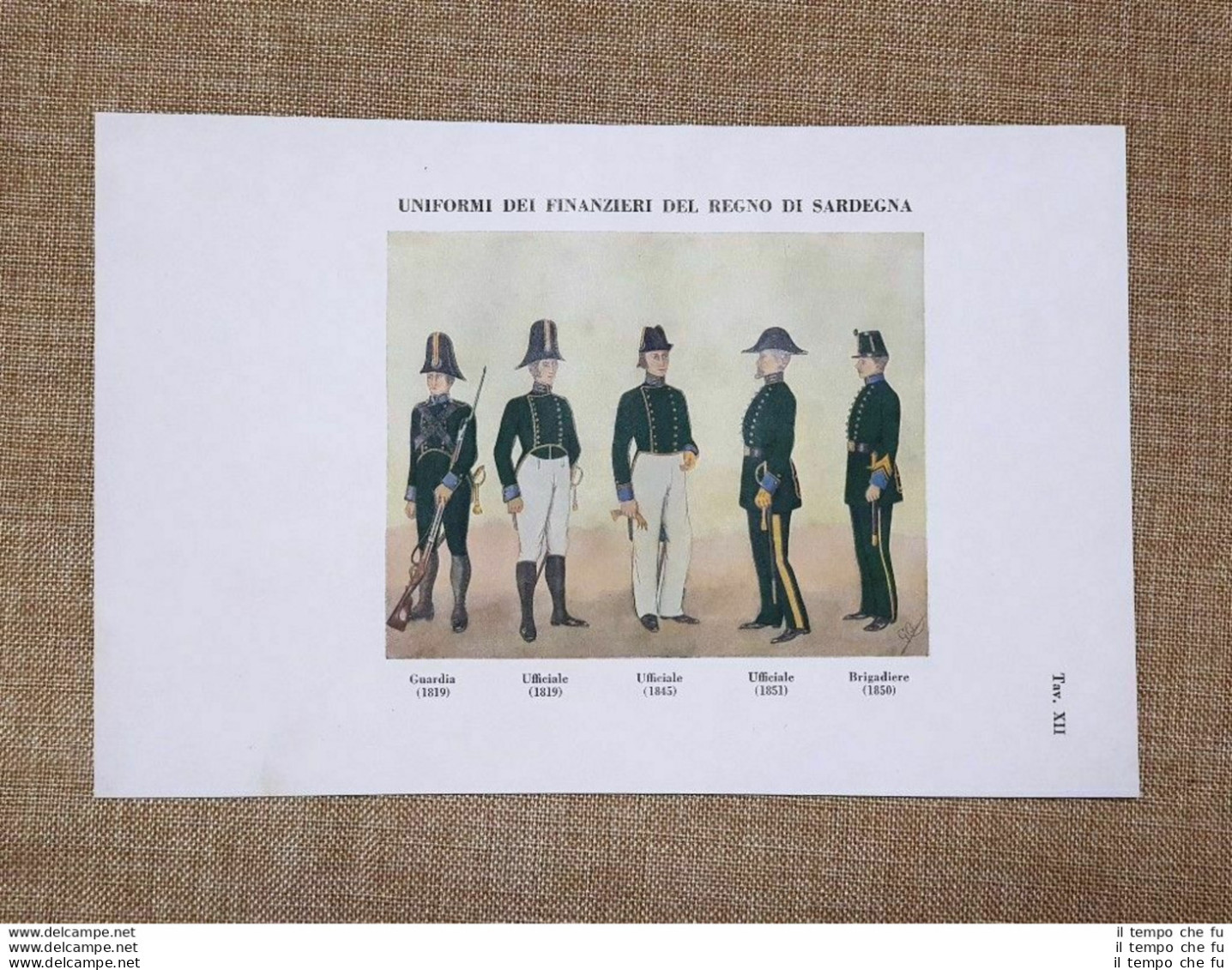 Uniformi Finanzieri Del Regno Di Sardegna 1819 1845 1850 1851 Guardia Di Finanza - Andere & Zonder Classificatie