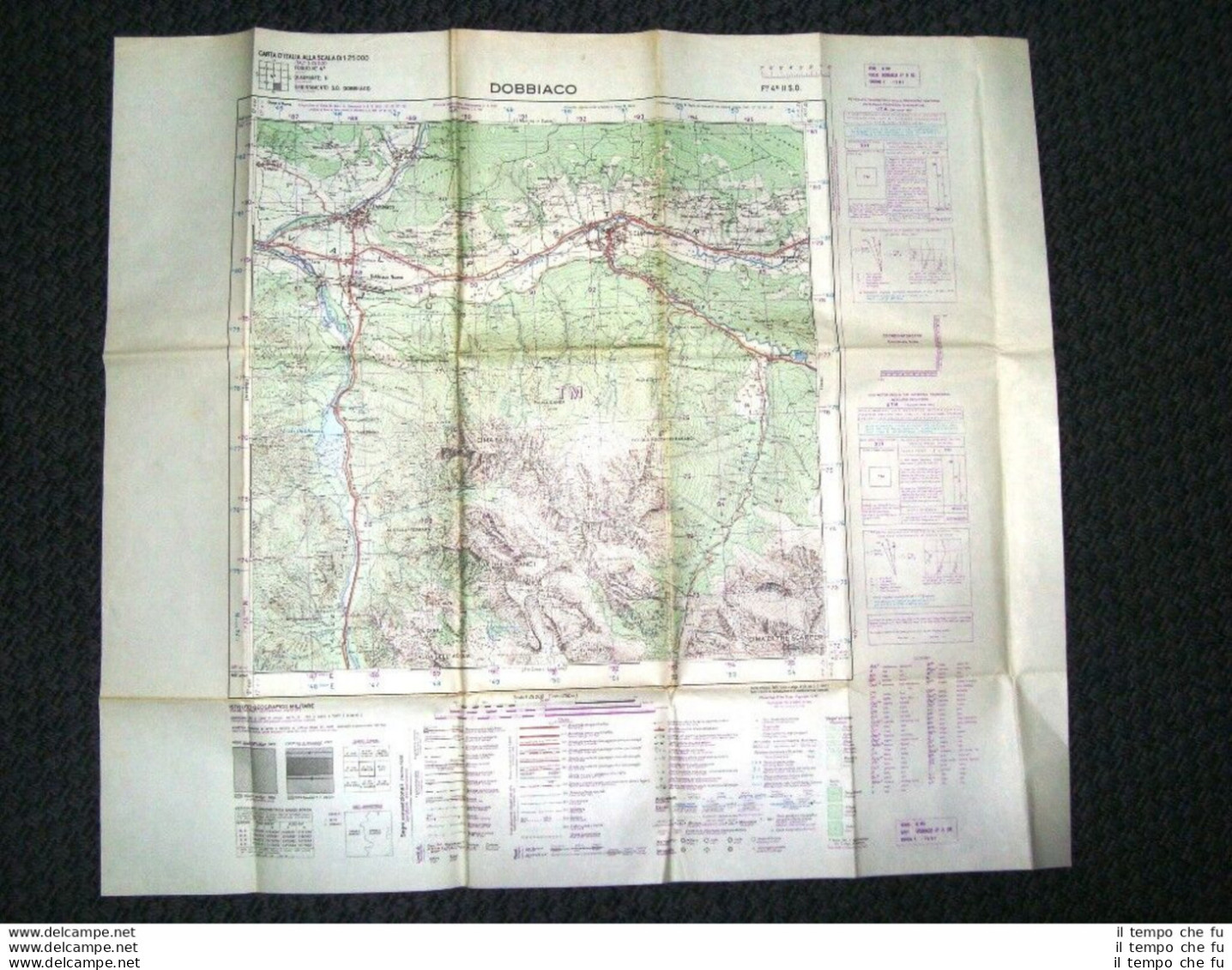 Grande Carta Topografica Dobbiaco Toblach Bolzano Trentino Dettagliatissima IGM - Cartes Géographiques