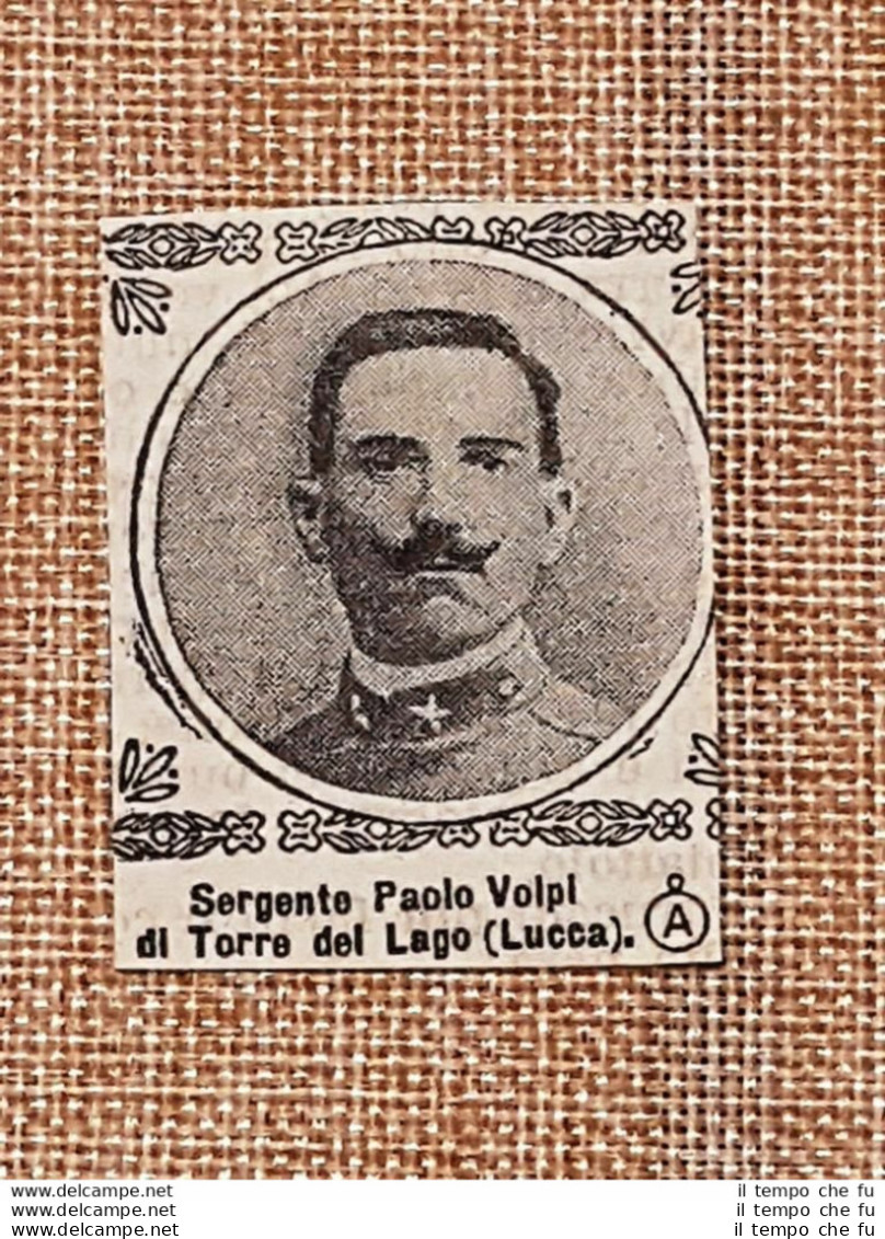 Decorato Al Valore Nel 1917 Paolo Volpi Di Torre Del Lago Medaglia D'argento WW1 - Altri & Non Classificati