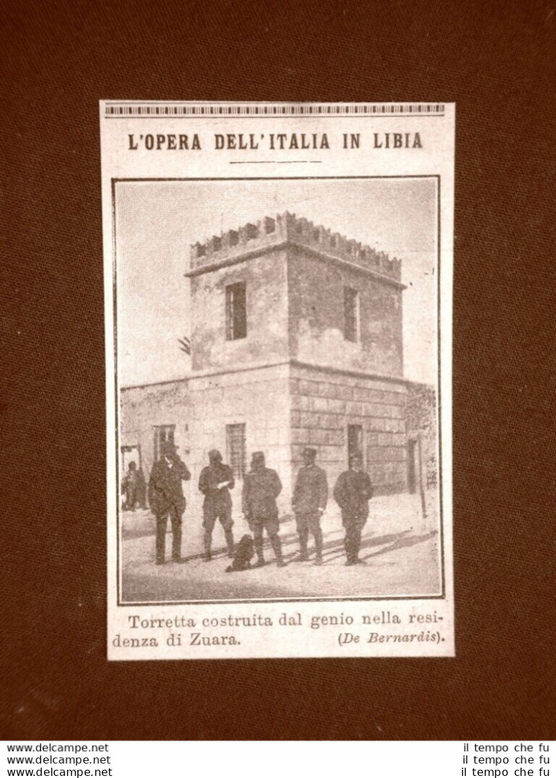 Zuara Nel 1915 Torretta Costruita Dal Genio Italiano Libia - Andere & Zonder Classificatie